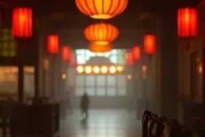 第七码头作品封面,深红胶片质感与码头剪影