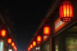 玫瑰车站作品封面,站台长椅与玫瑰色灯光